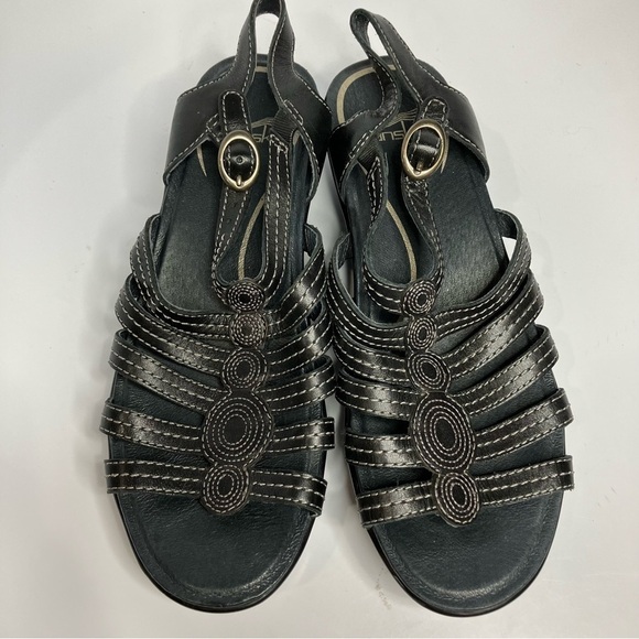 Dansko black leather sandals size 39 - Picture 1 of 8